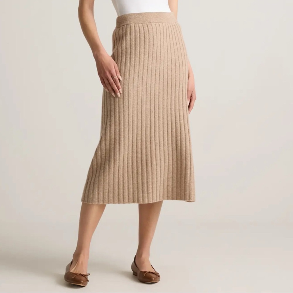 Cashmere Quince Knit Midi Skirt